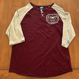 Adidas Collegiate 3/4 sleeve Henley Tee.